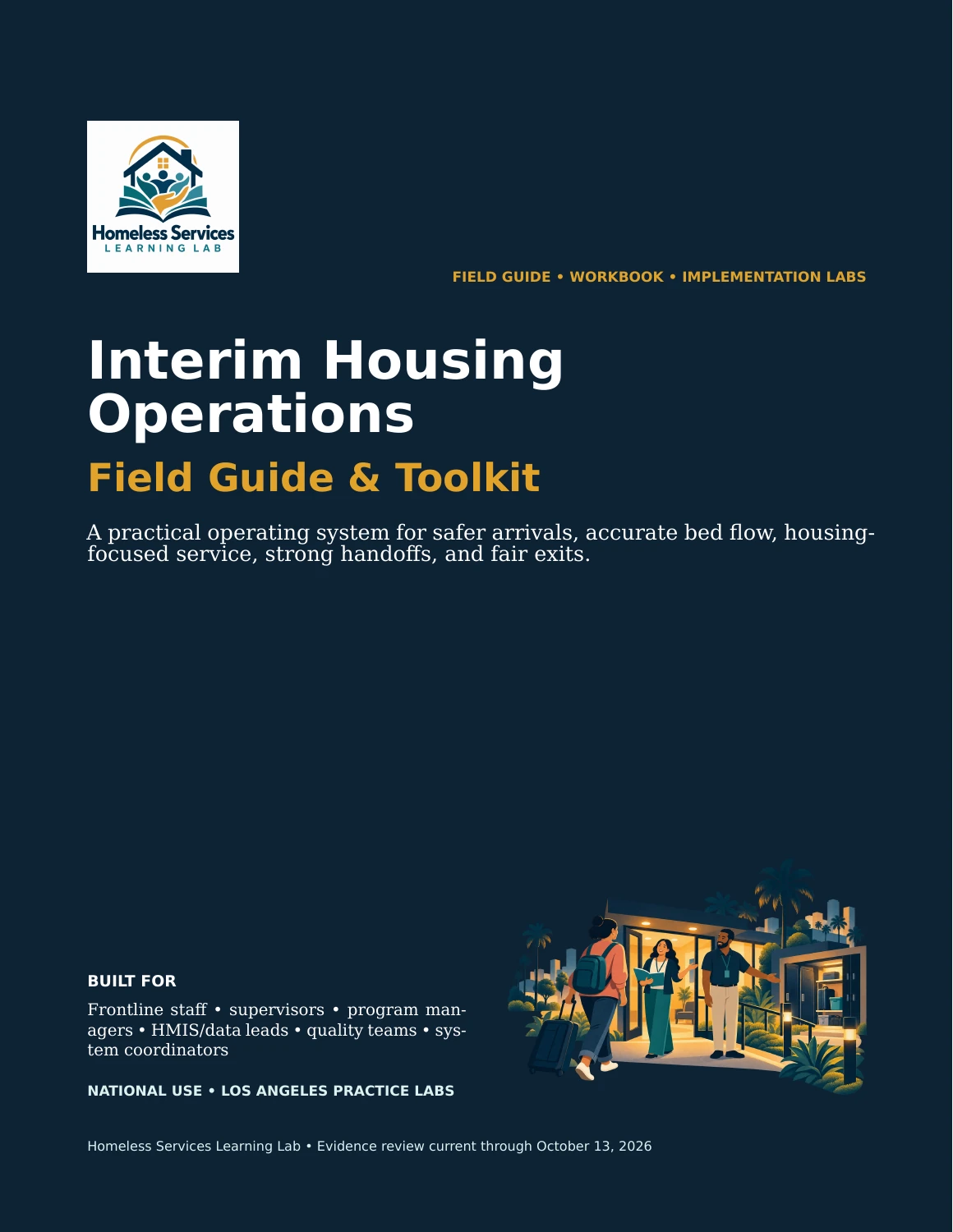 Actual first page of Interim Housing Operations Field Guide & Toolkit
