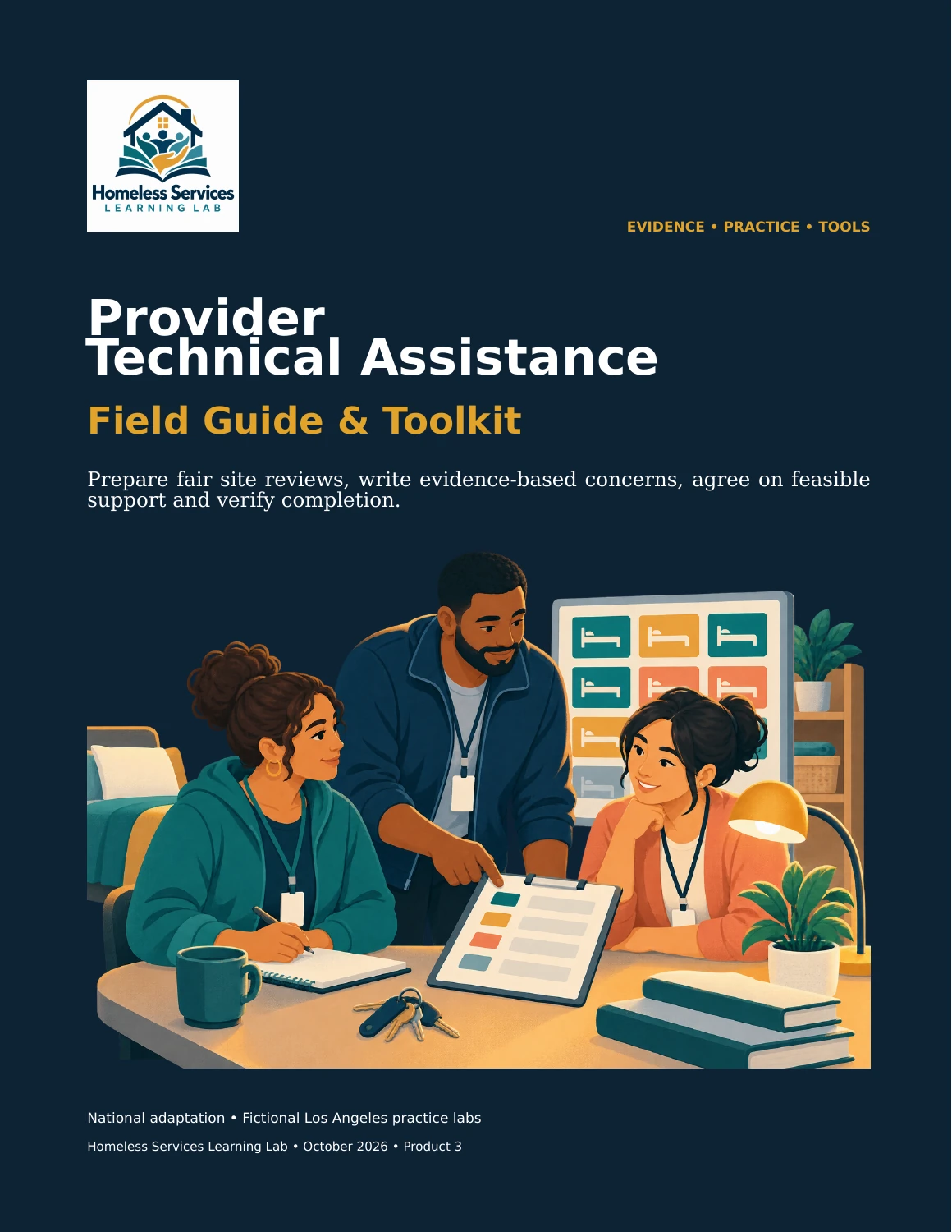 Actual first page of Provider Technical Assistance Field Guide & Toolkit